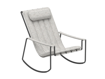 STRAPPY - Rocking stainless steel garden armchair with armrests by Royal Botania - view 3